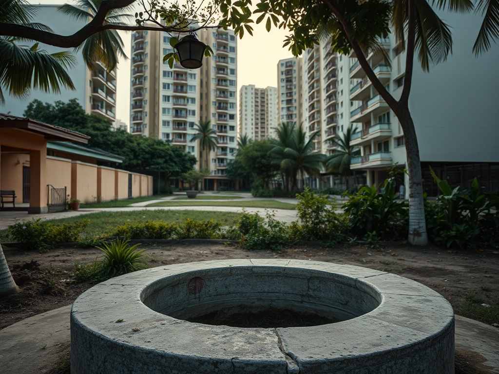 The Old Well and the New City's Shadow