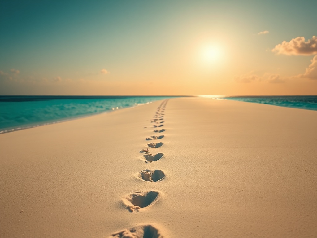 Baby Steps on a Sand Path to a Distant Horizon
