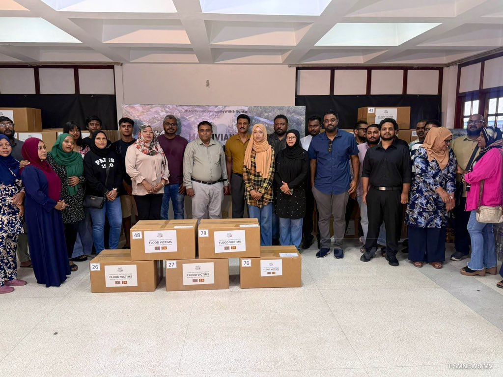 Maldivians in Sri Lanka Donate 78 Boxes of Relief After Cyclone