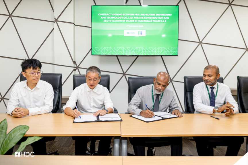 Chinese Firm Secures MVR 91.8 Million Contract for Hulhumale’ Road Development