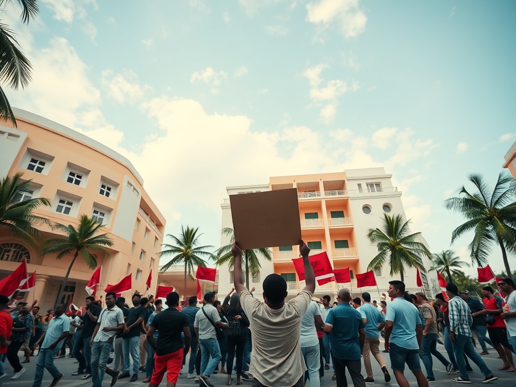 Anti-Govt protest erupts in Maldives