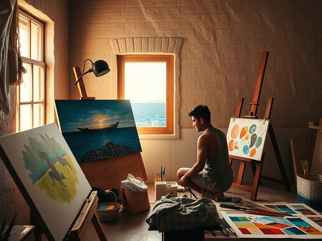 A Maldivian artist found purpose through art and painted Ali Ihusan.