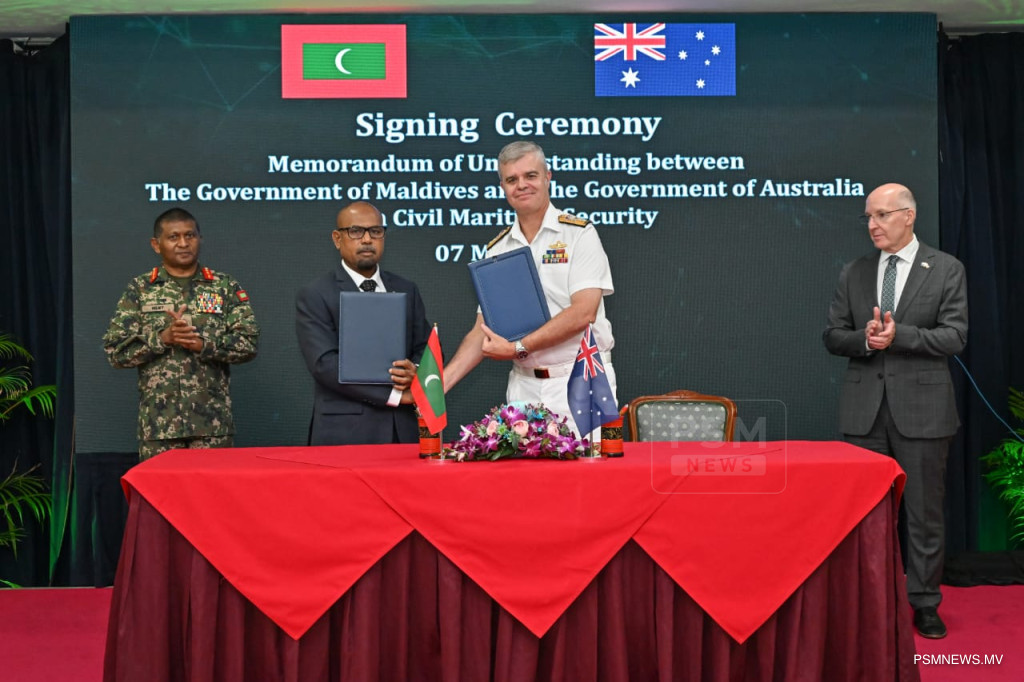 Maldives and Australia Ink Pact to Bolster Maritime Security and Surveillance
