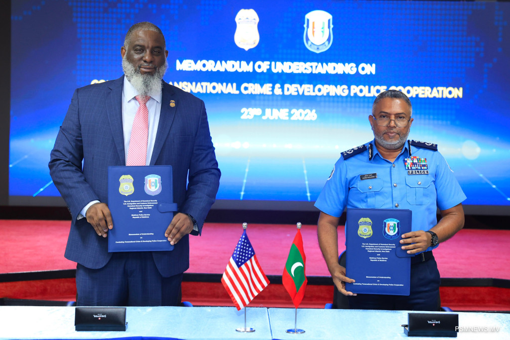 Maldives and US Sign Agreement to Combat Transnational Crime and Security Threats