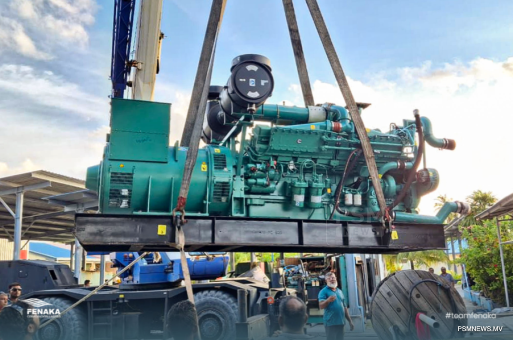 Fenaka Boosts Hoarafushi Power Capacity with New 1,000-Kilowatt Generator
