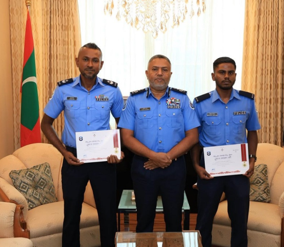 Three Police Officers Awarded Gold Life-Saving Medal for Rescue of Eight from Capsized Vessel Near Ka. Gaafaru