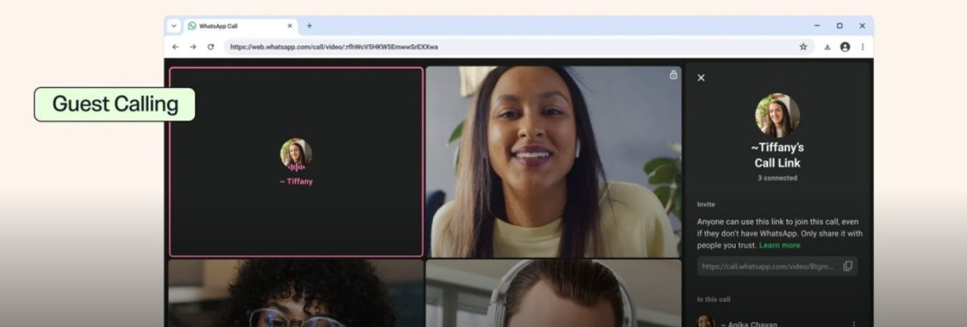 WhatsApp Launches Guest Calling, Letting Non-Users Join Voice and Video Calls