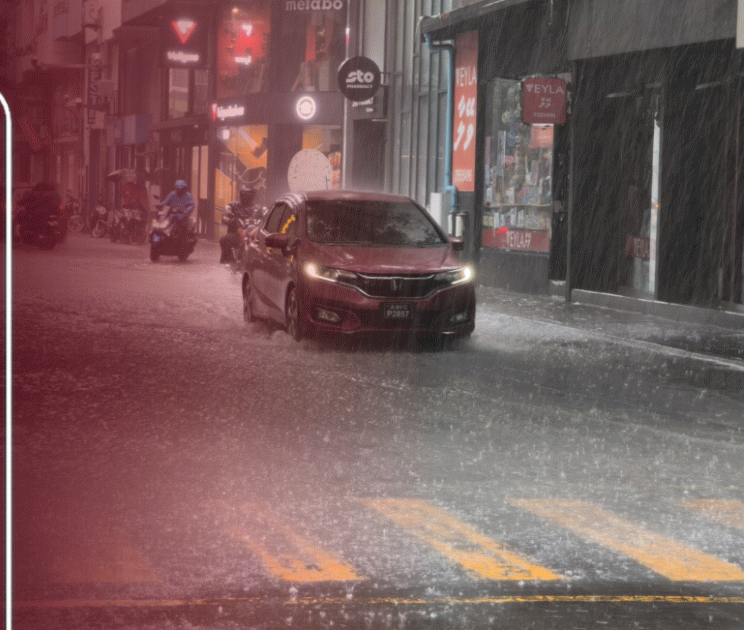 Maldives Met Office Issues Yellow Alert for Heavy Rain from Kaafu to Meemu Atolls