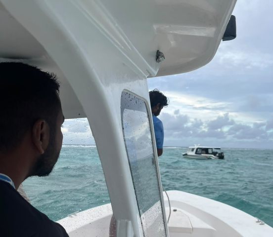 Police Assist Launch with Engine Trouble near Dhuvaafaru