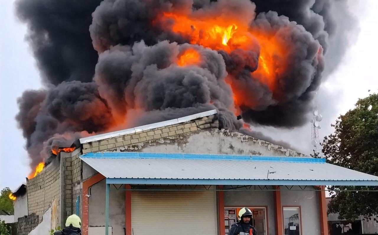 Fire at Fuel Shed in Funadhu Destroys House, Several Hospitalized