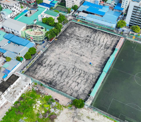 FAM Turf 1 Replacement Project Begins in Male'