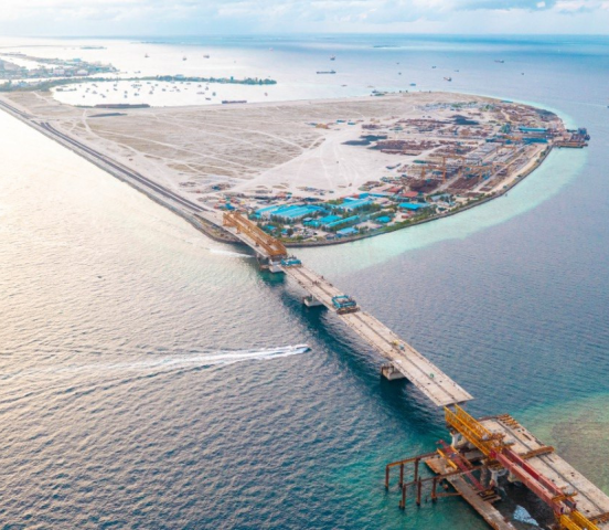80% of Thilamale Bridge Complete, Vilimale-Gulhifalhu Link to Be Connected This Week