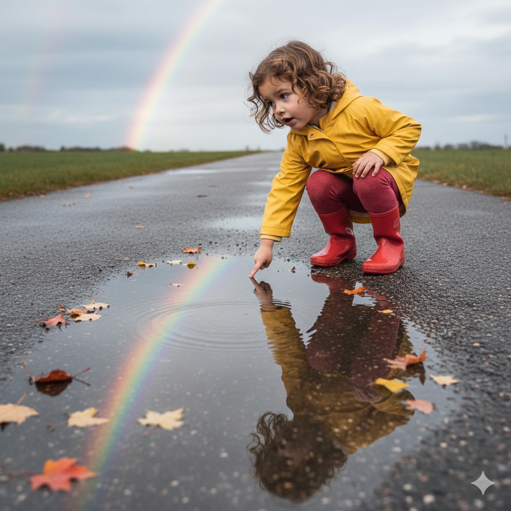Rainbow Trapped in a Puddle